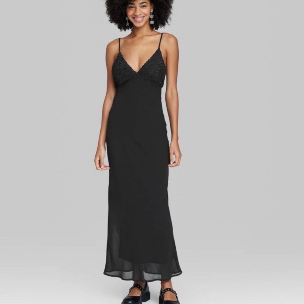 Wild Fable black backless dress